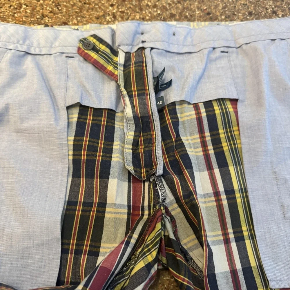 Polo Ralph Lauren Mens India Madras Shorts 40 Multi Chino Slim‎ Fit Cotton Plaid